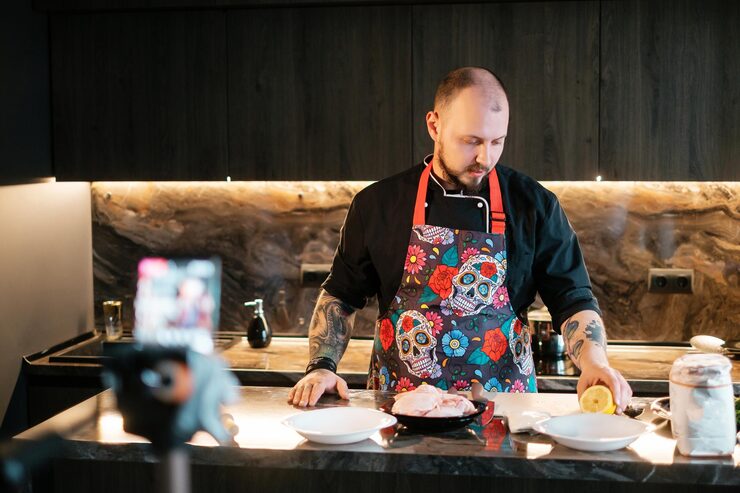Frische Zutaten und Mise en Place